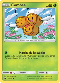 Carta Combee de la expansión Truenos Perdidos, número 31/214