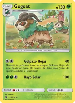 Carta Gogoat de la expansión Truenos Perdidos, número 36/214