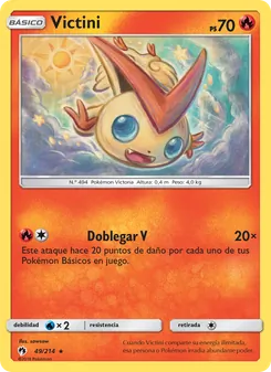 Carta Victini de la expansión Truenos Perdidos, número 49/214