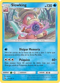 Carta Slowking de la expansión Truenos Perdidos, número 55/214