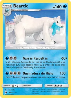Carta Beartic de la expansión Truenos Perdidos, número 62/214