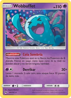 Carta Wobbuffet de la expansión Truenos Perdidos, número 93/214