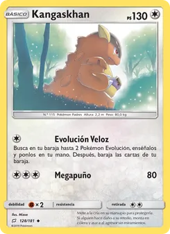 Carta Kangaskhan de la expansión Union de Aliados, número 128/181
