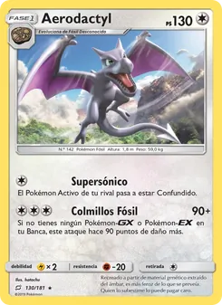 Carta Aerodactyl de la expansión Union de Aliados, número 130/181