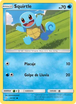 Carta Squirtle de la expansión Union de Aliados, número 23/181