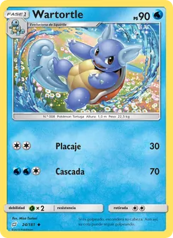 Carta Wartortle de la expansión Union de Aliados, número 24/181