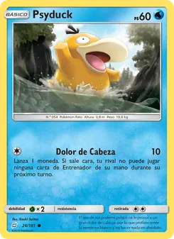 Carta Psyduck de la expansión Union de Aliados, número 26/181