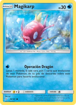 Carta Magikarp de la expansión Union de Aliados, número 29/181