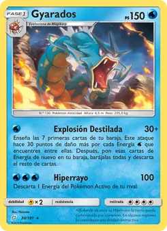 Carta Gyarados de la expansión Union de Aliados, número 30/181