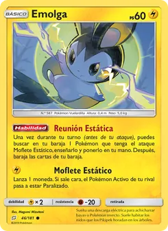 Carta Emolga de la expansión Union de Aliados, número 46/181