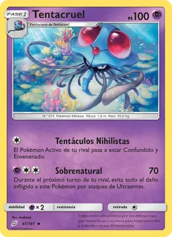 Carta Tentacruel de la expansión Union de Aliados, número 61/181