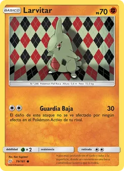 Carta Larvitar de la expansión Union de Aliados, número 79/181