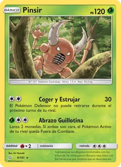 Carta Pinsir de la expansión Union de Aliados, número 9/181