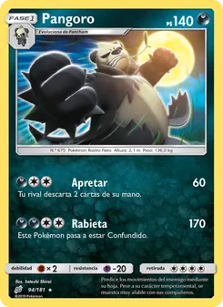 Carta Pangoro de la expansión Union de Aliados, número 94/181