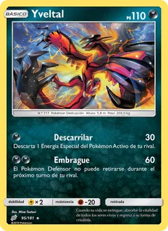 Carta Yveltal de la expansión Union de Aliados, número 95/181