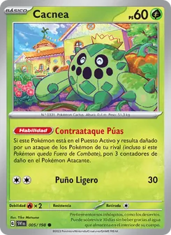 Carta Cacnea de la expansión Escarlata y Púrpura, número 005/198