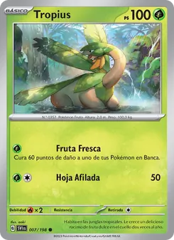 Carta Tropius de la expansión Escarlata y Púrpura, número 007/198