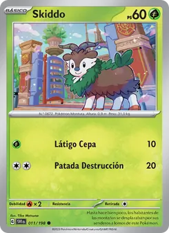 Carta Skiddo de la expansión Escarlata y Púrpura, número 011/198