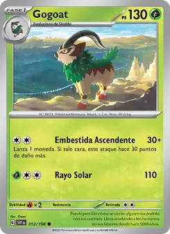Carta Gogoat de la expansión Escarlata y Púrpura, número 012/198