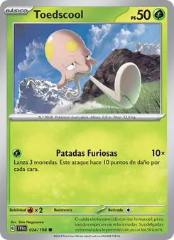 Carta Toedscool de la expansión Escarlata y Púrpura, número 024/198