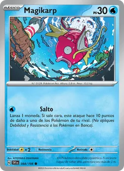Carta Magikarp de la expansión Escarlata y Púrpura, número 044/198