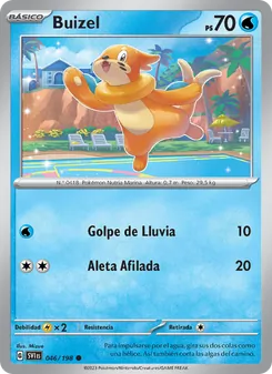 Carta Buizel de la expansión Escarlata y Púrpura, número 046/198