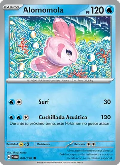 Carta Alomomola de la expansión Escarlata y Púrpura, número 048/198