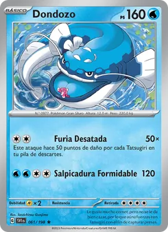 Carta Dondozo de la expansión Escarlata y Púrpura, número 061/198