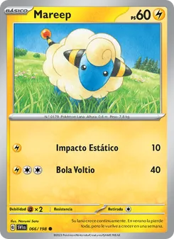 Carta Mareep de la expansión Escarlata y Púrpura, número 066/198