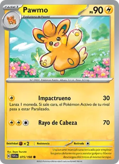 Carta Pawmo de la expansión Escarlata y Púrpura, número 075/198