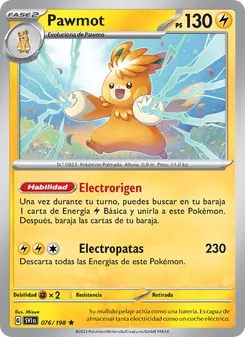 Carta Pawmot de la expansión Escarlata y Púrpura, número 076/198
