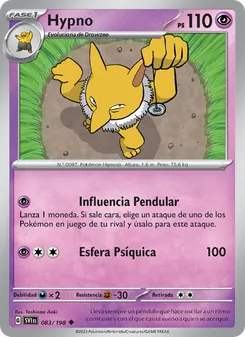 Carta Hypno de la expansión Escarlata y Púrpura, número 083/198