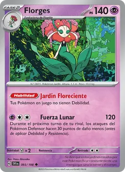 Carta Florges de la expansión Escarlata y Púrpura, número 093/198