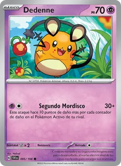 Carta Dedenne de la expansión Escarlata y Púrpura, número 095/198