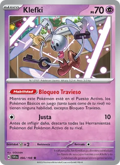 Carta Klefki de la expansión Escarlata y Púrpura, número 096/198