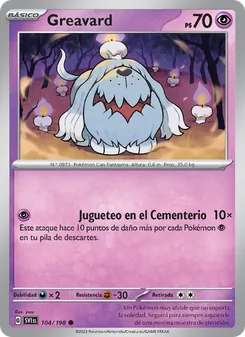 Carta Greavard de la expansión Escarlata y Púrpura, número 104/198