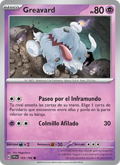 Carta Greavard de la expansión Escarlata y Púrpura, número 105/198