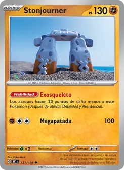 Carta Stonjourner de la expansión Escarlata y Púrpura, número 121/198