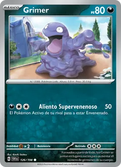 Carta Grimer de la expansión Escarlata y Púrpura, número 126/198
