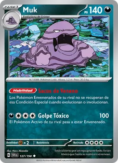 Carta Muk de la expansión Escarlata y Púrpura, número 127/198