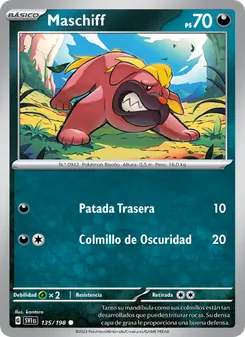 Carta Maschiff de la expansión Escarlata y Púrpura, número 135/198