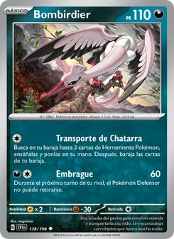 Carta Bombirdier de la expansión Escarlata y Púrpura, número 138/198