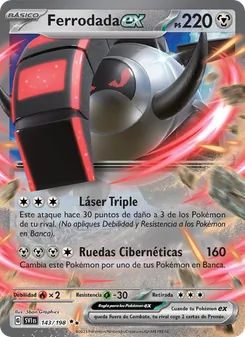 Carta Ferrodada ex de la expansión Escarlata y Púrpura, número 143/198