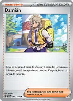 Carta Damián de la expansión Escarlata y Púrpura, número 166/198