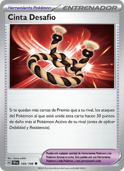 Carta Cinta Desafío de la expansión Escarlata y Púrpura, número 169/198
