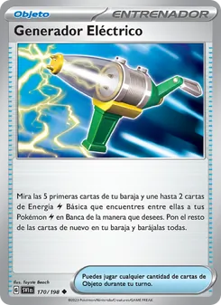 Carta Generador Eléctrico de la expansión Escarlata y Púrpura, número 170/198