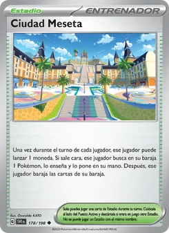 Carta Ciudad Meseta de la expansión Escarlata y Púrpura, número 178/198