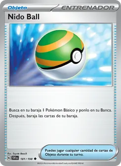 Carta Nido Ball de la expansión Escarlata y Púrpura, número 181/198