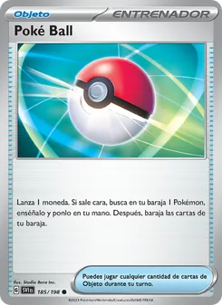 Carta Poké Ball de la expansión Escarlata y Púrpura, número 185/198