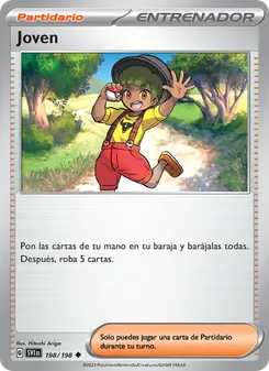 Carta Joven de la expansión Escarlata y Púrpura, número 198/198